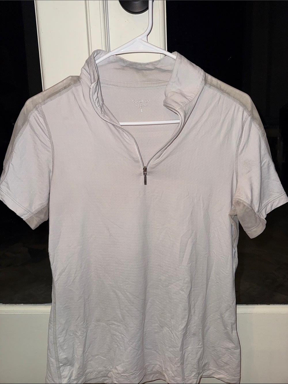 Women's Short-Sleeve Half-Zip Polo - White